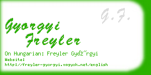 gyorgyi freyler business card